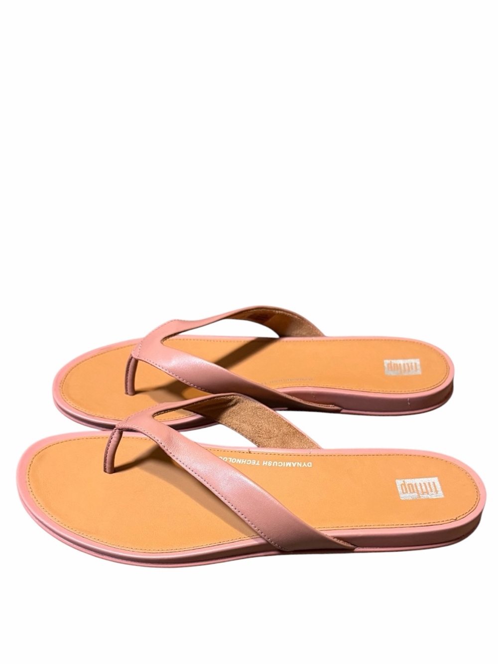 Fitflop Women's Pink Leather Thong Sandals Size 11